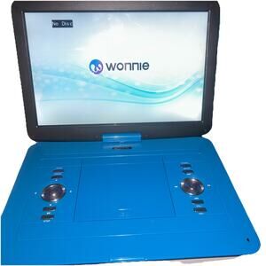 Blue Wonnie 17.9 Portable DVD Swivel Player with 15.4" HD + adapter, no remote